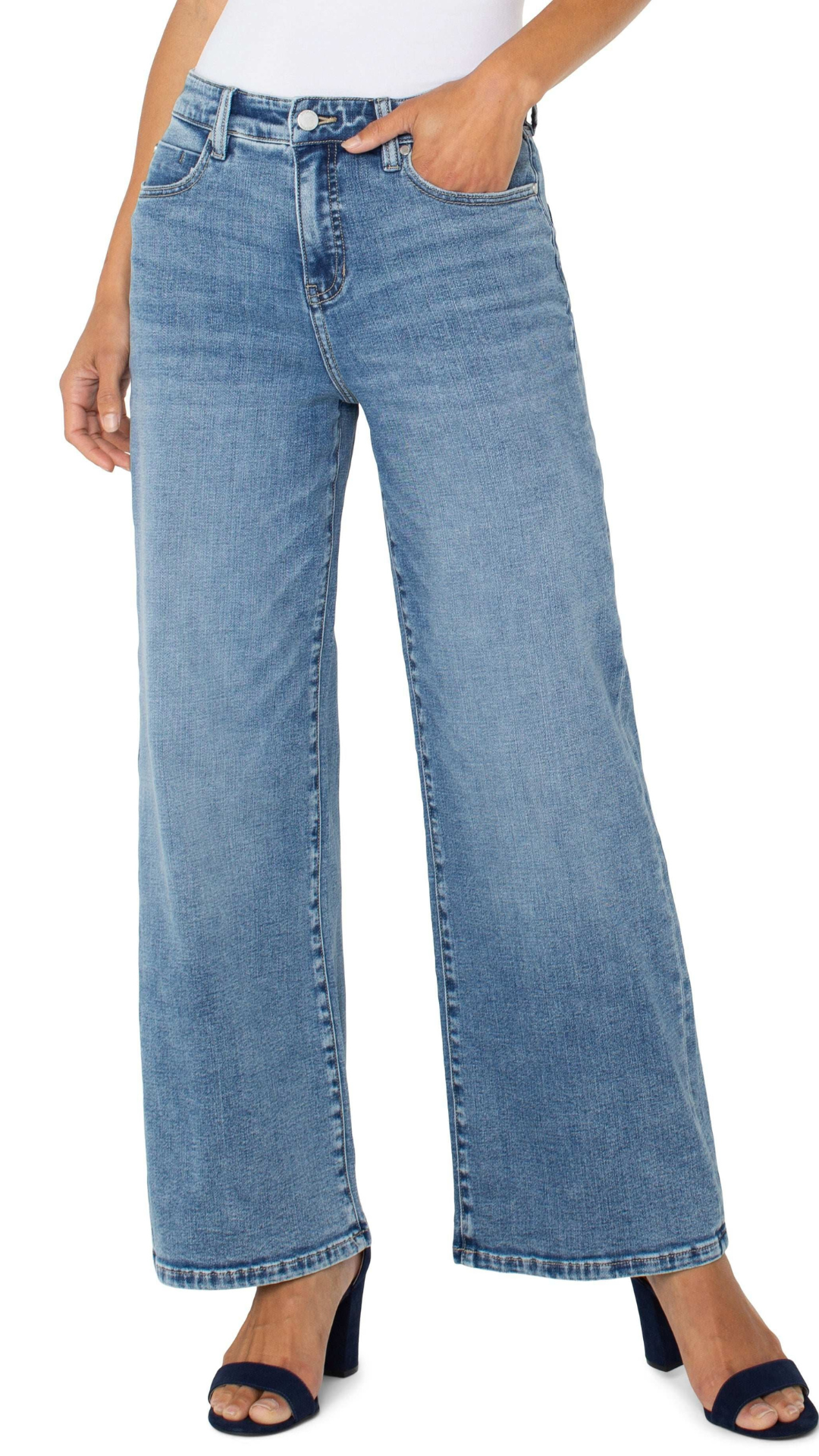 Stride High Rise Wide Leg Jean. Style LVLM4142CH4