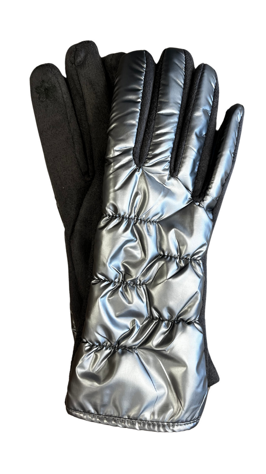 Bubble Touchscreen Stretch Grey Gloves. Style ELWMILA25-GRY
