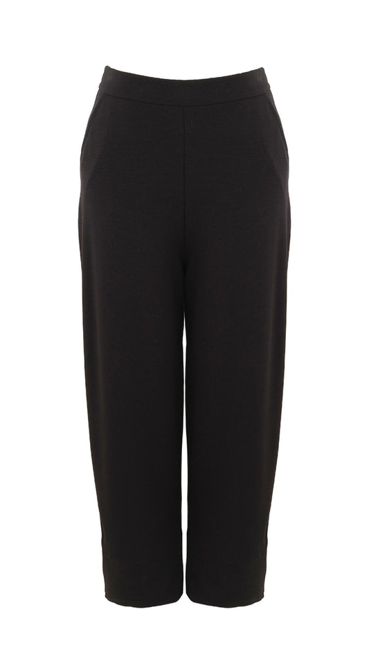 Black Pull-On Wide Leg Pants. Style DOLC75145