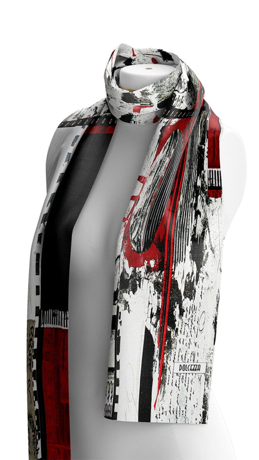 "Bookworm" Artist Print Scarf. Style DOLC75904