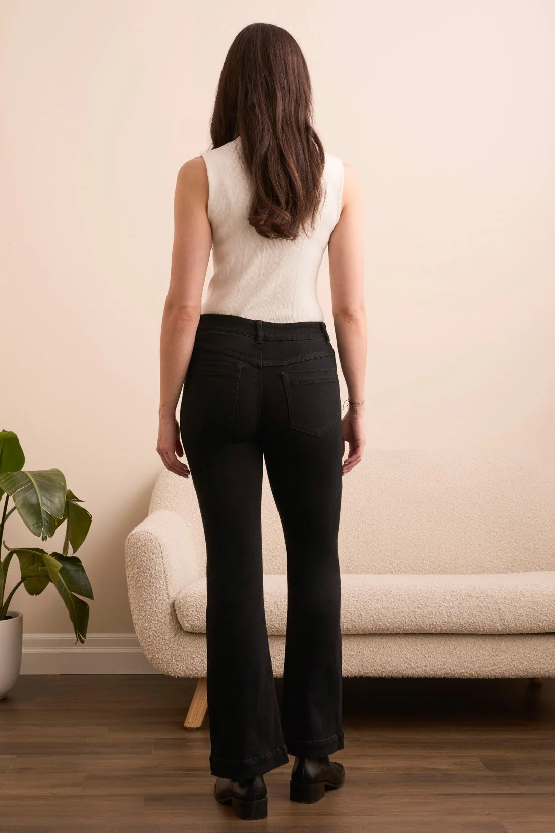 Audrey Pull-On Flare Elastic Waist Jean. Style TR5860O-5100