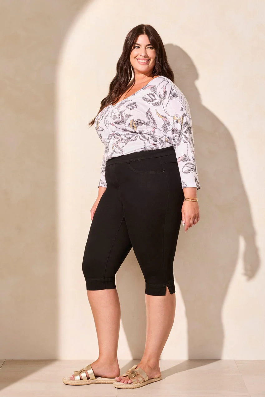 Size Inclusive Audrey Pull On Capri. Style TR7674V-2020