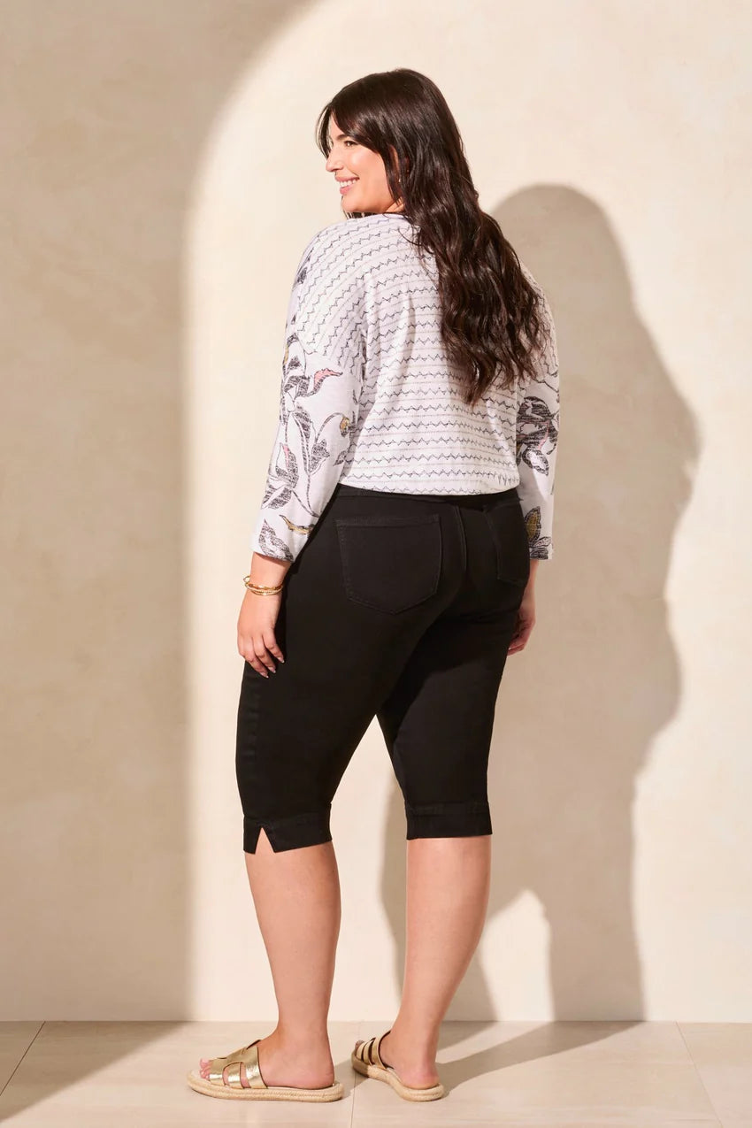 Size Inclusive Audrey Pull On Capri. Style TR7674V-2020