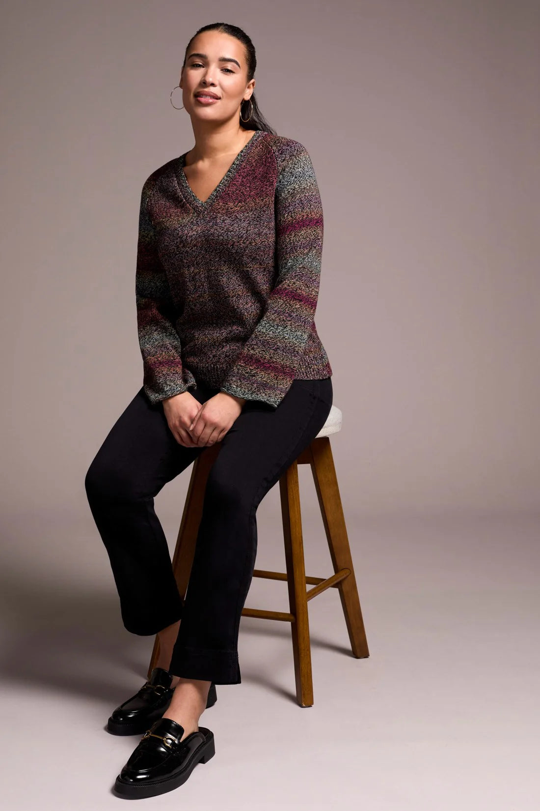 Combed Cotton V-Neck Sweater. Style TR2374O-576