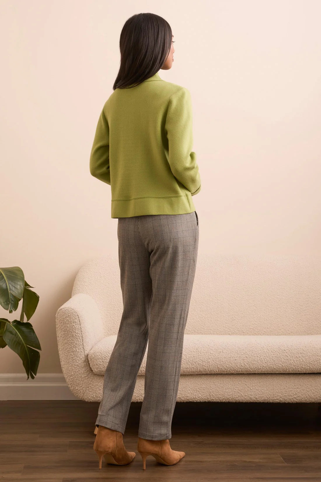Double Knit Collared Cardigan. Style TR1930O-8030
