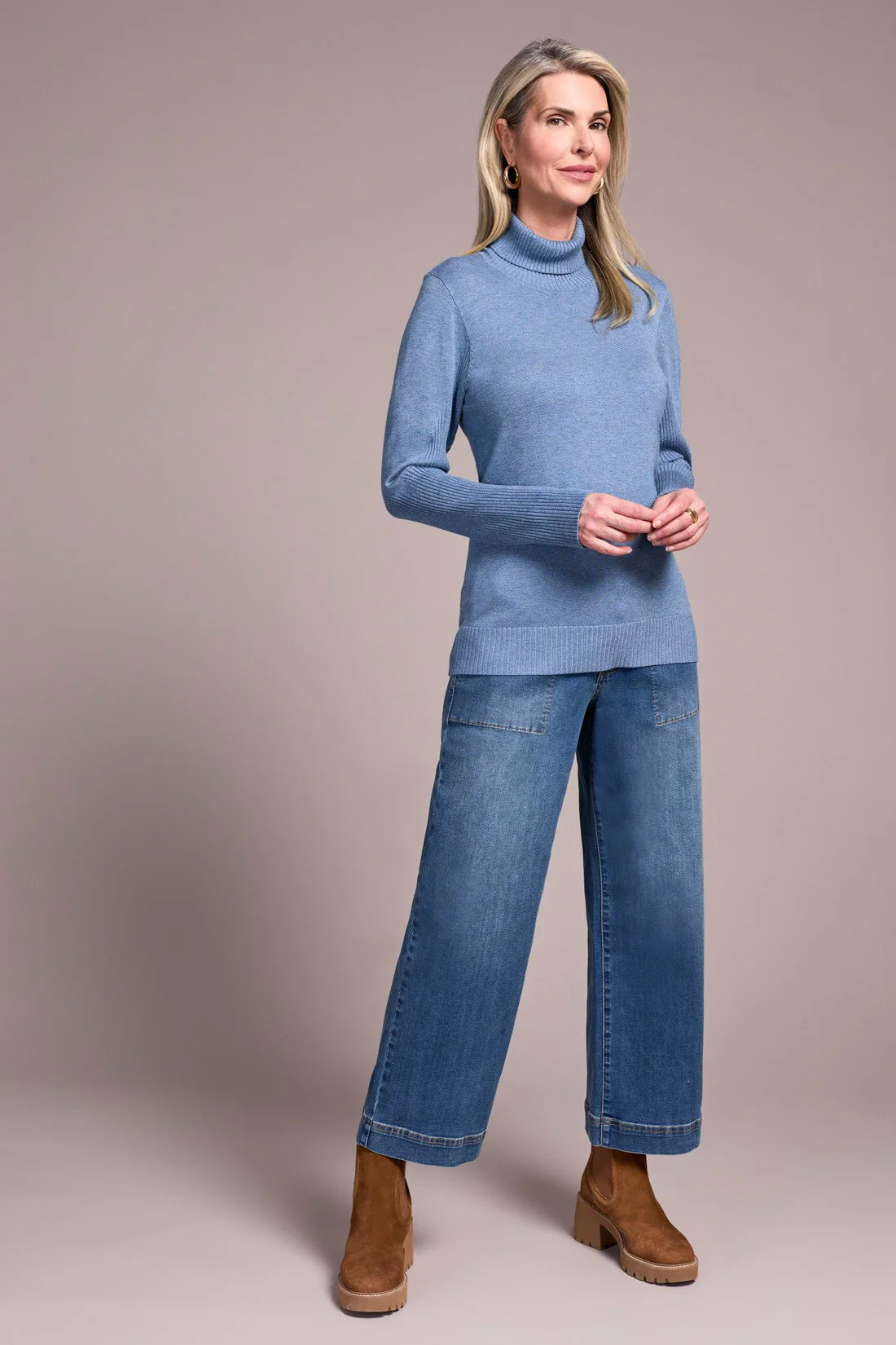 Turtleneck Long Sleeve Soft Sweater. Style TR2292O-835
