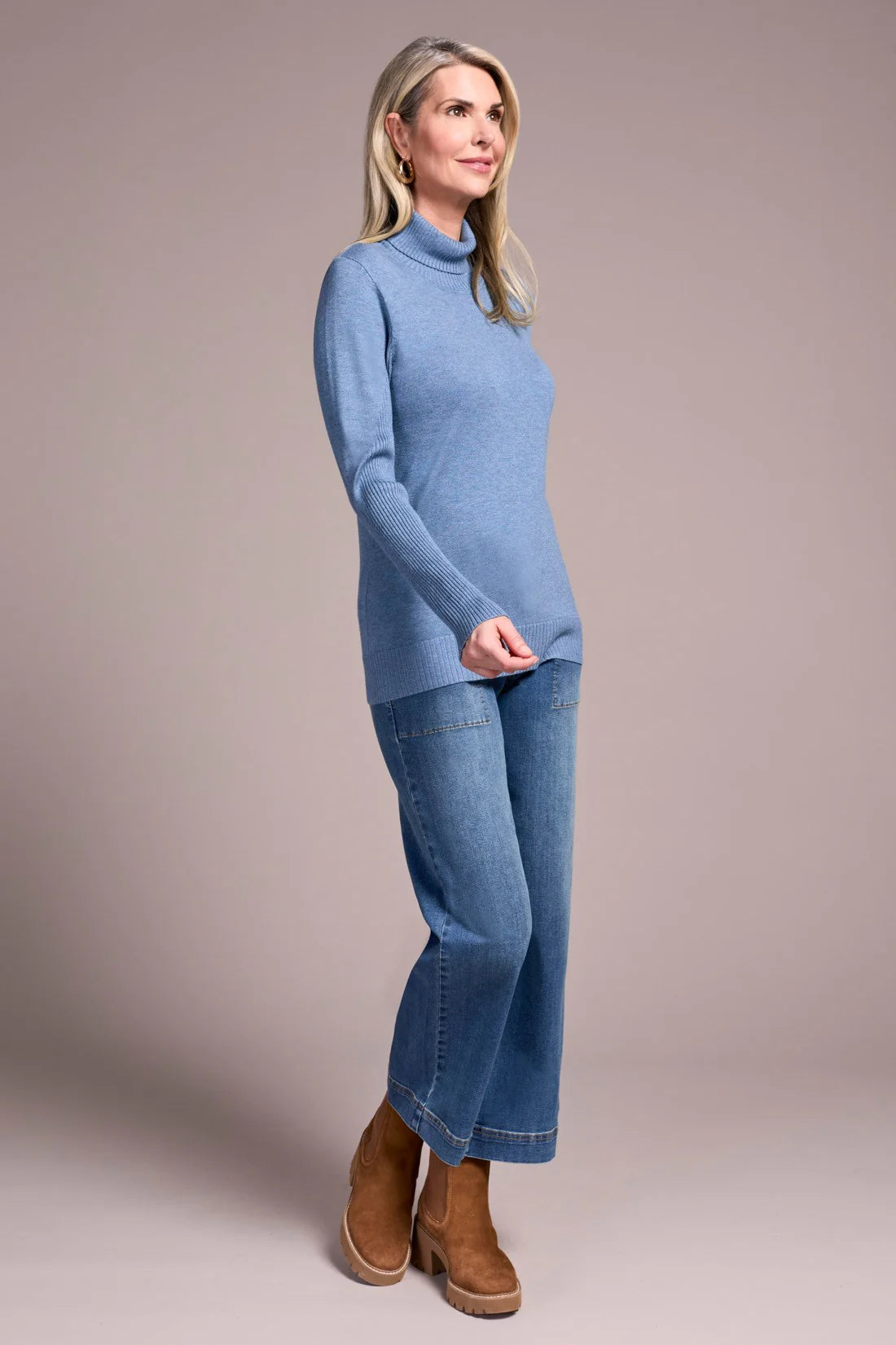 Turtleneck Long Sleeve Soft Sweater. Style TR2292O-835