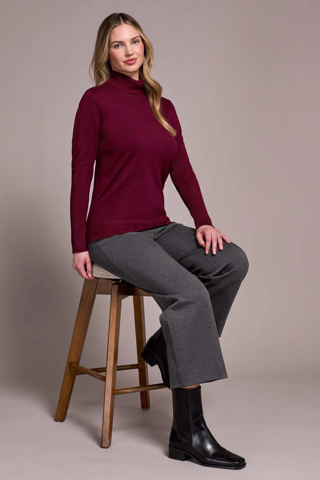 Turtleneck Long Sleeve Soft Sweater. Style TR2292O-835