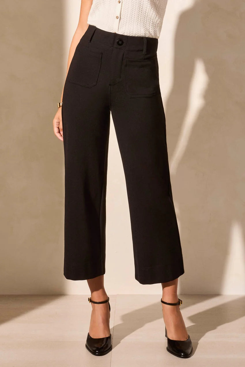 Ponte Wide Leg Cropped Pant. Style TR2221O-7026