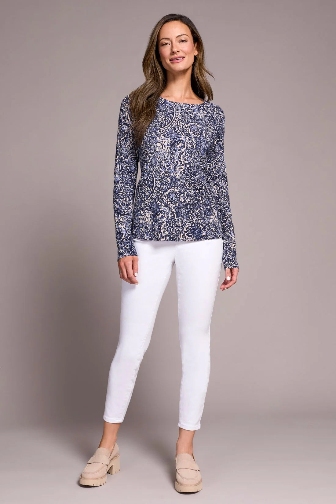 Long Sleeve Crew Neck Sweater. Style TR2383O-576