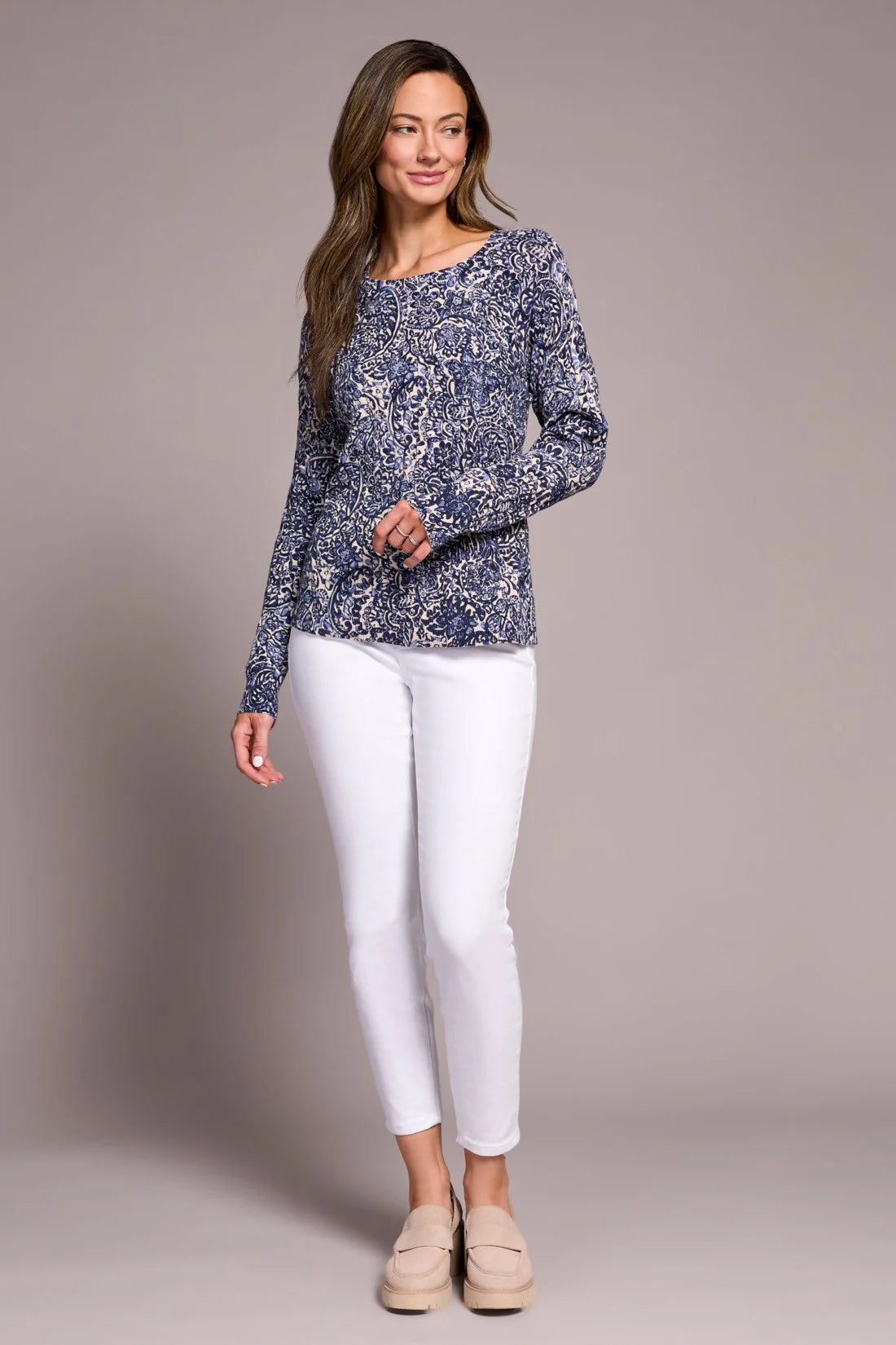 Long Sleeve Crew Neck Sweater. Style TR2383O-576
