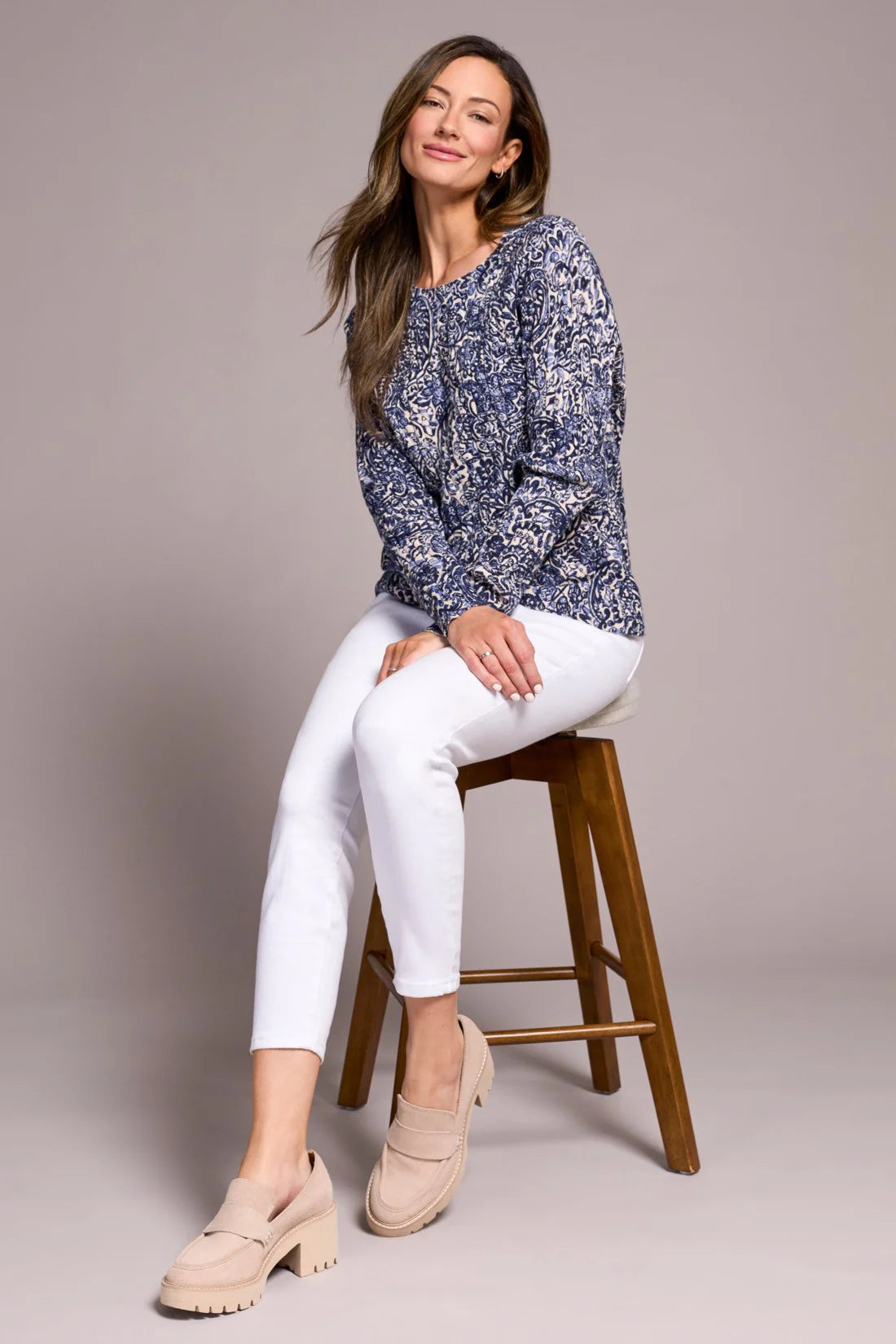 Long Sleeve Crew Neck Sweater. Style TR2383O-576