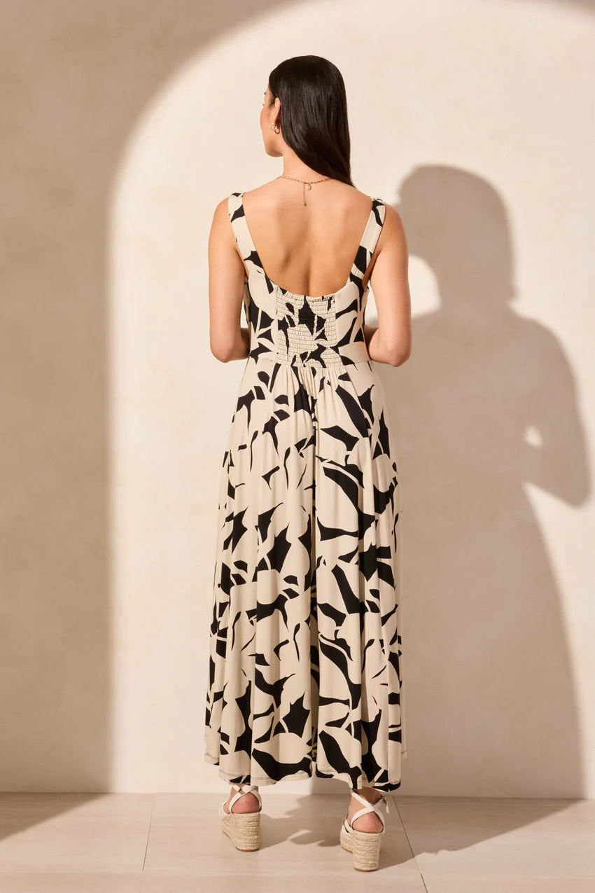 Sleeveless Printed High Low Midi Dress. Style TR1677O-3457