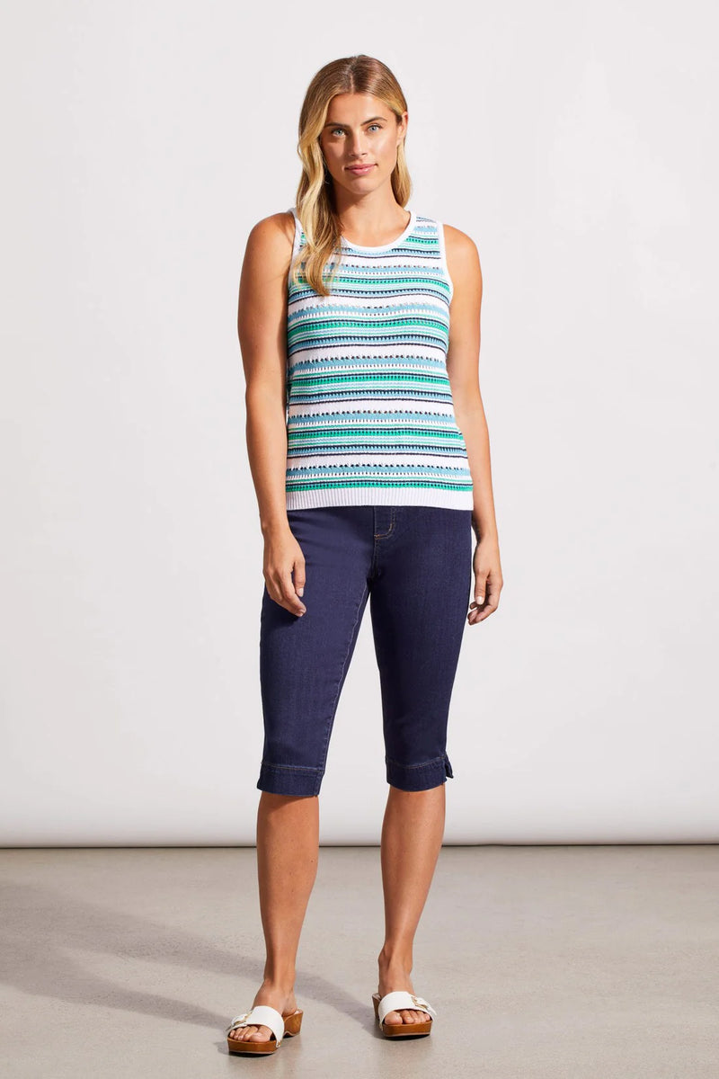 Sleeveless Striped Knit Top. Style TR7667O-576 – PackersFashion