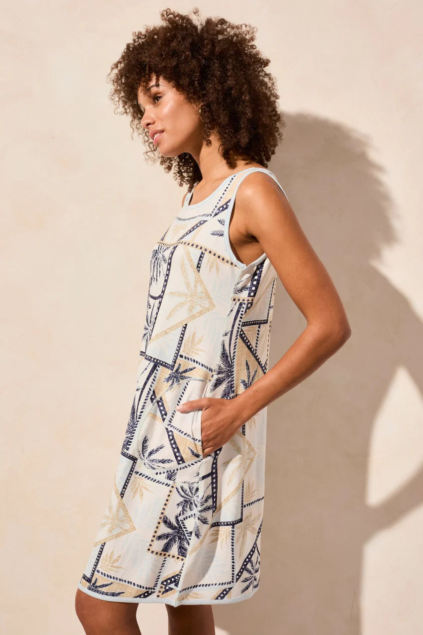 Reversible Printed/Solid A-Line Dress. Style TR6895O-4302