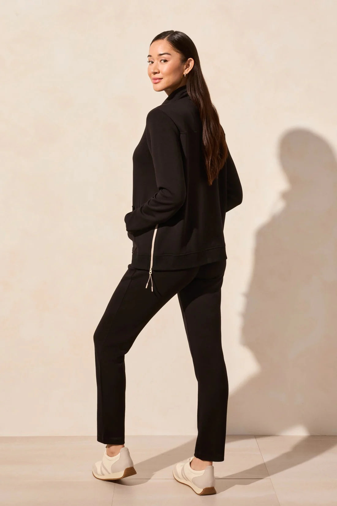 Techno Lux Textured Mock Neck Cardigan. Style TR2064O-3390