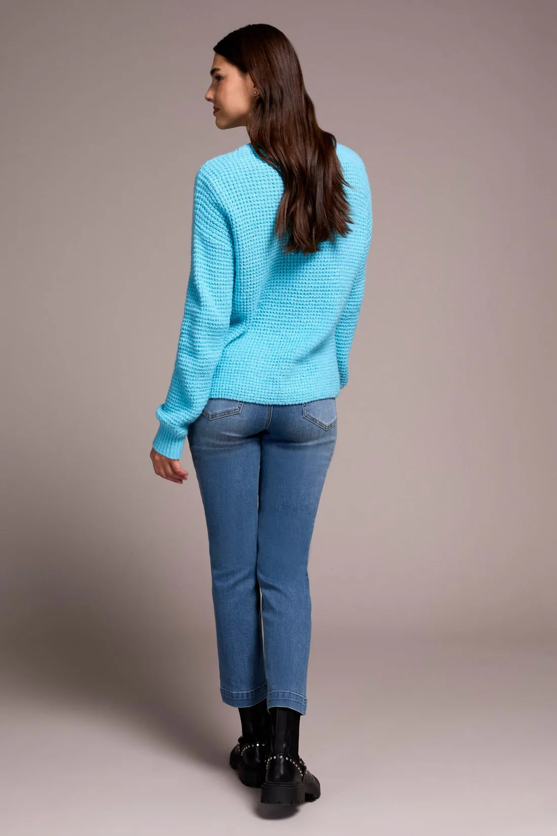 Drop Shoulder V-Neck Sweater. Style TR5908O-5020