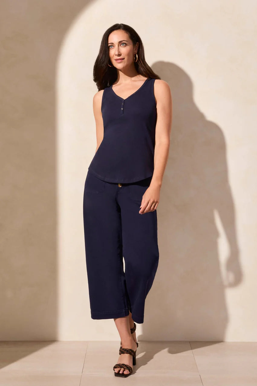 Solid Cotton Henley Tank. Style TR5361O-4926
