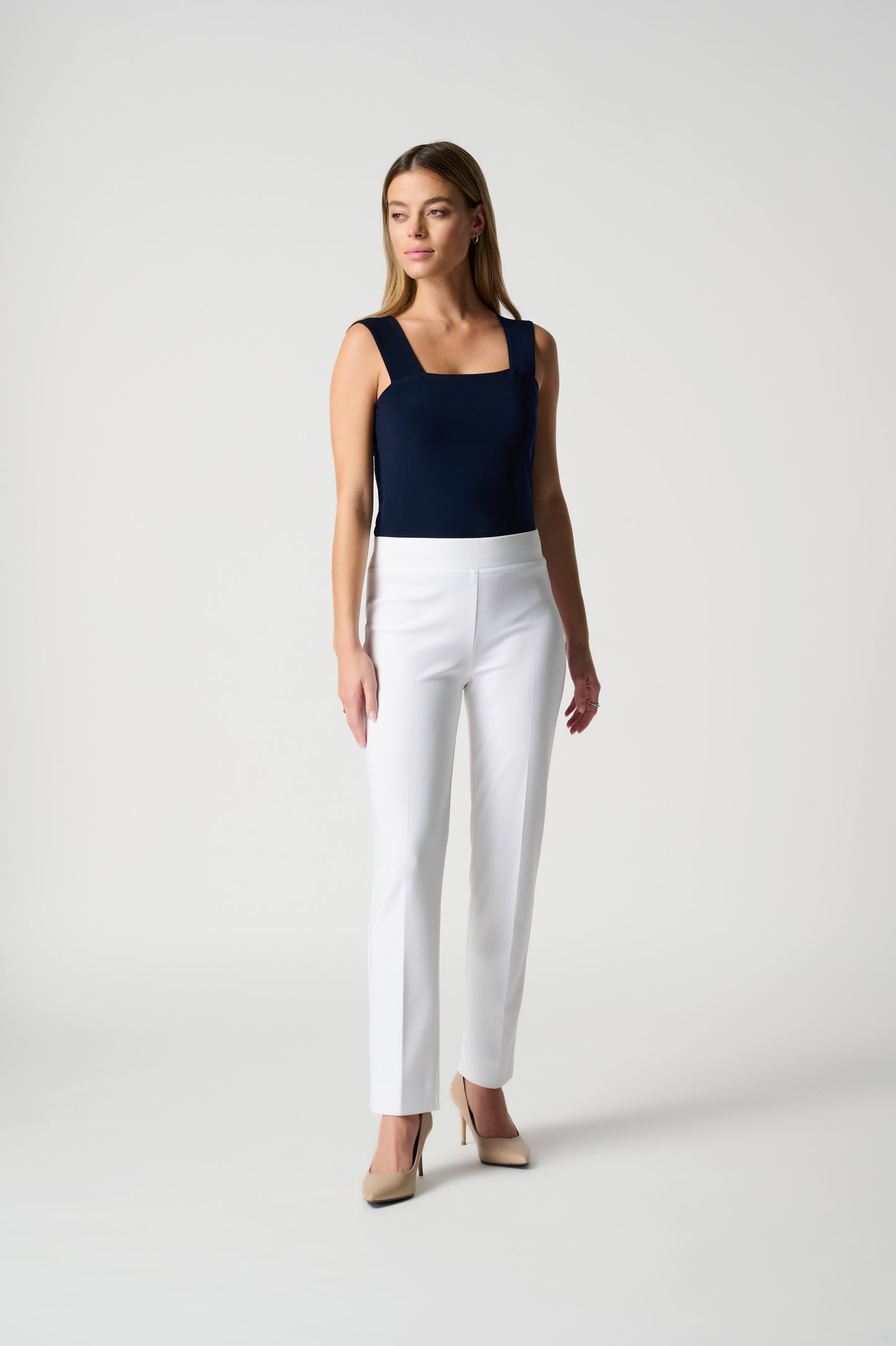 Pull On Ankle Slit Pant in Multiple Colours. Style JR143105