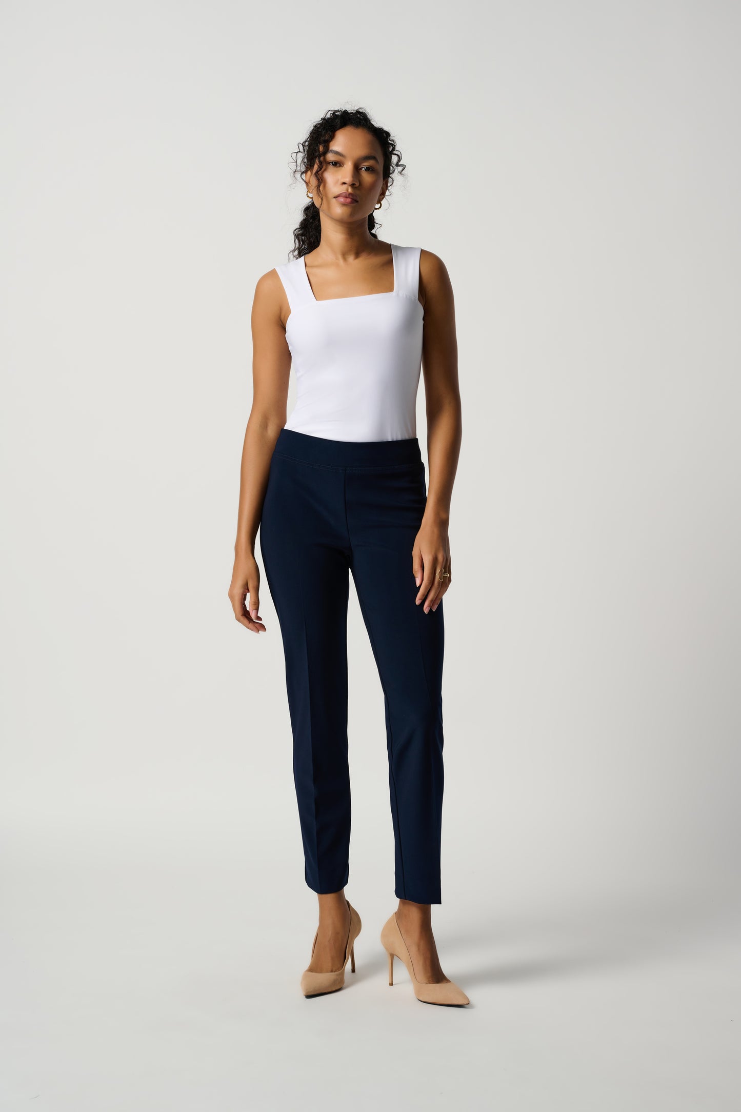 Pull On Ankle Slit Pant in Multiple Colours. Style JR143105
