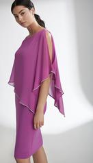 Sheer Cape Layered Dress in Multiple Colours. Style JR221062