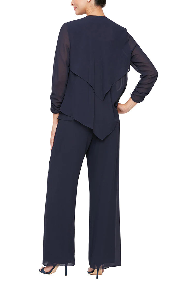 Three-Piece Chiffon Pant Suit. Style ALE8192007