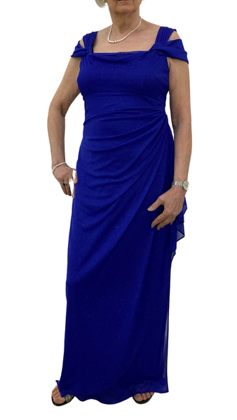 Cold Shoulder Sparkle Gown. Style ALE133026
