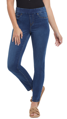 Pull On Ankle Jegging In Retro & Navy. Style TR5056O-1385