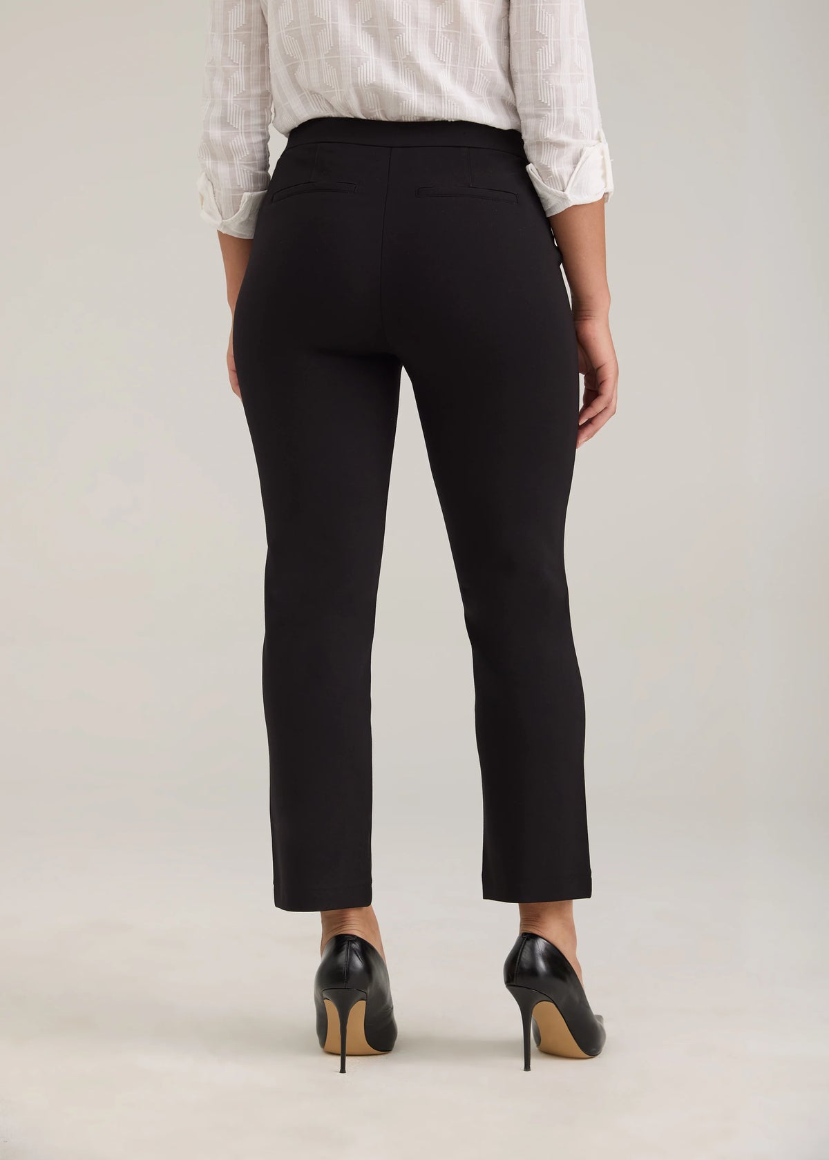 Ponte Pull-On Straight Leg Ankle Length Pant. Style FD2250396