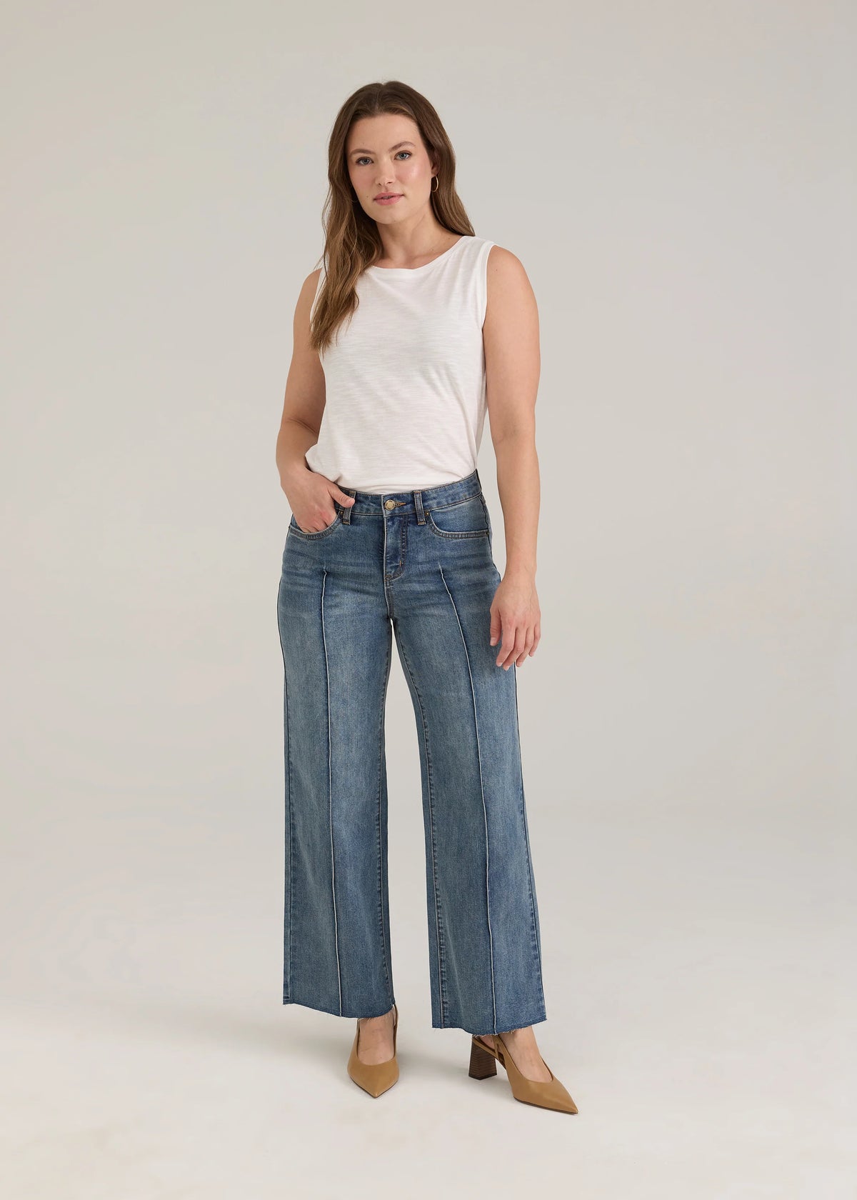 Olivia Wide Leg Ankle Length Jean. Style FD2402779