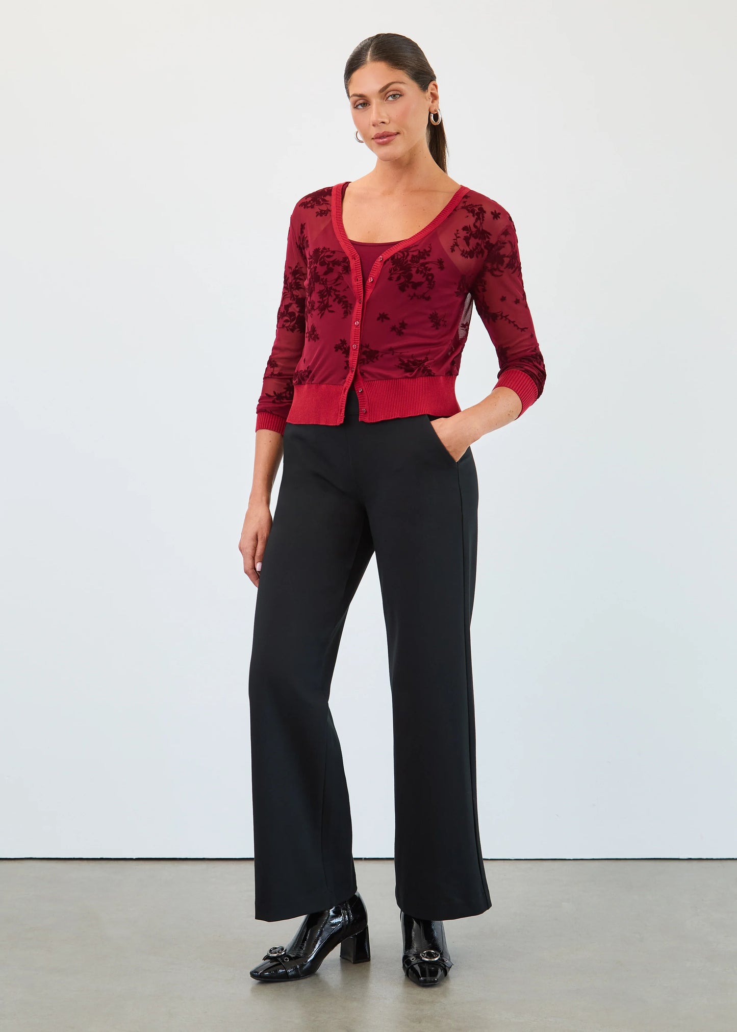 2 Piece Floral Print Mesh Tank & Cardigan Set. Style FD1062226