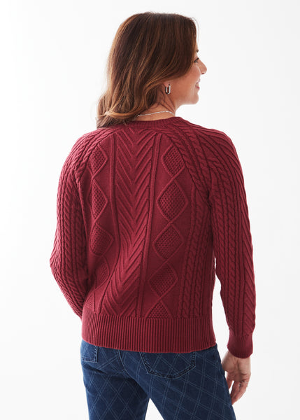 Cable Knit Sweater in Multiple Colours. Style FD1136753
