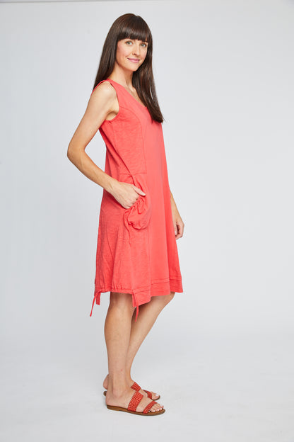 Slouch Pocket Notch Hem Dress. Style NB12008