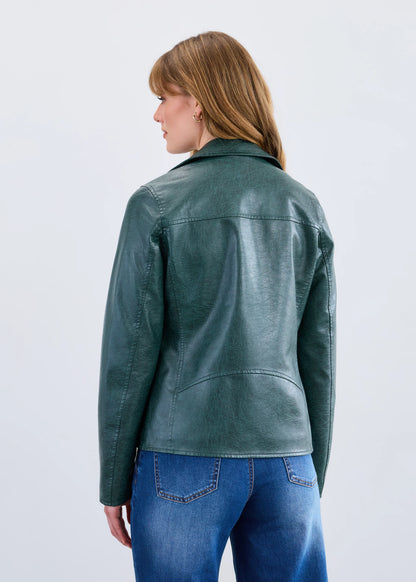 Faux Leather Moto Jacket. Style FD1324450