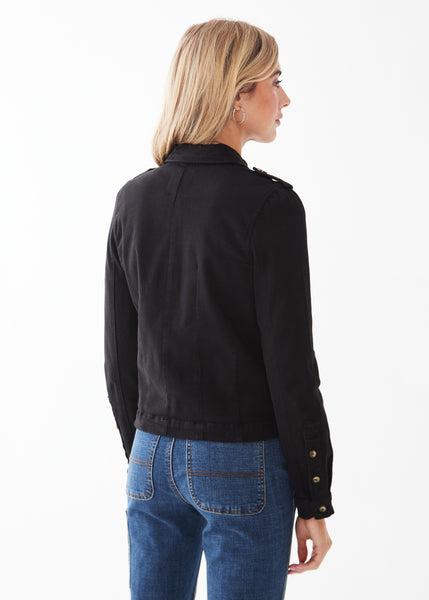 Patch Pocket Jean Jacket in Multiple Colours. Style FD1394511