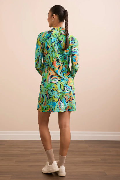 Performance UPF 50+ 1/4 Zip Printed Top. Style TR1410O-3024