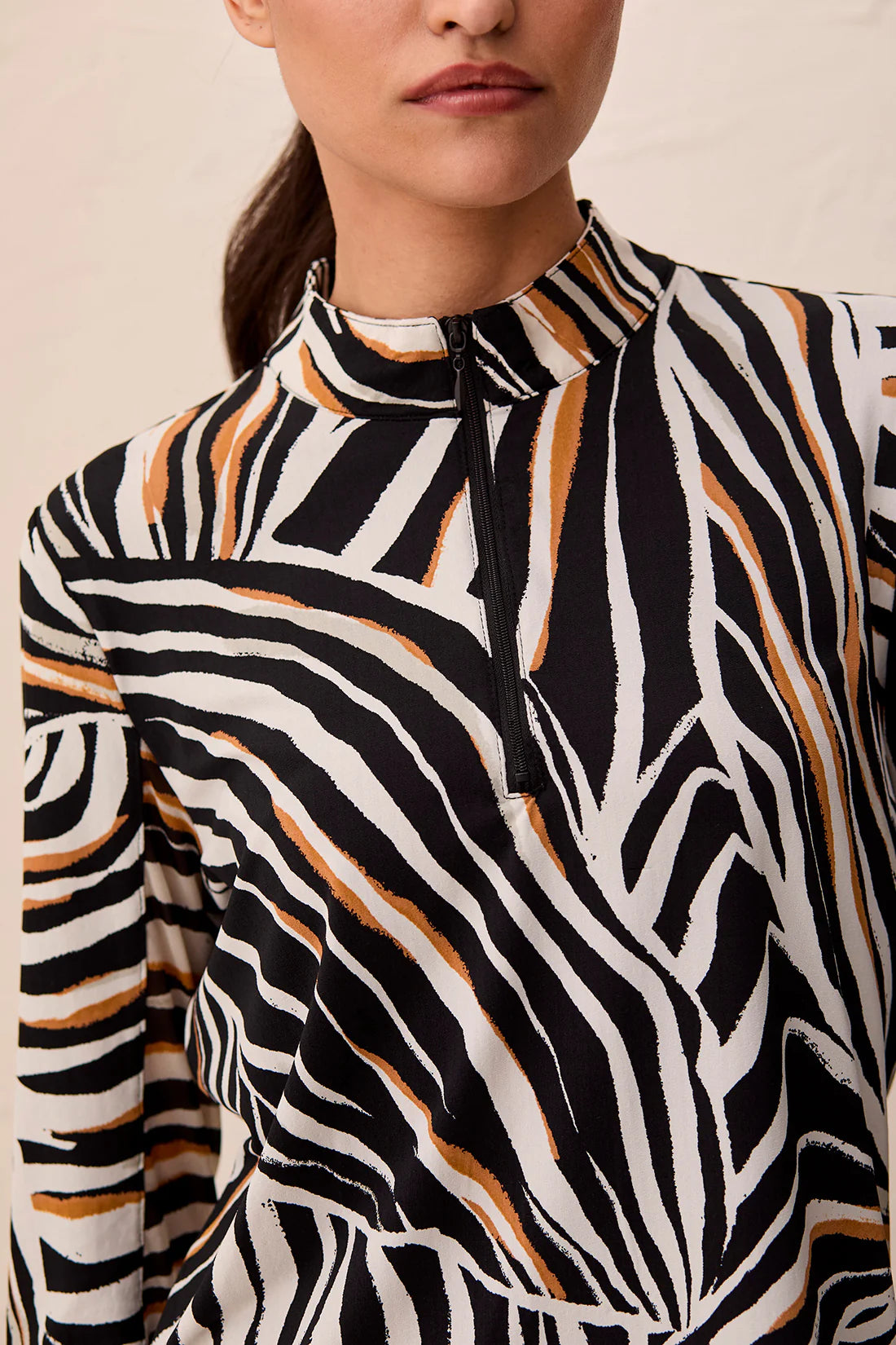 UPF 50+ High Performance Quarter-Zip Long Sleeve Pullover. Style TR1410O-3024
