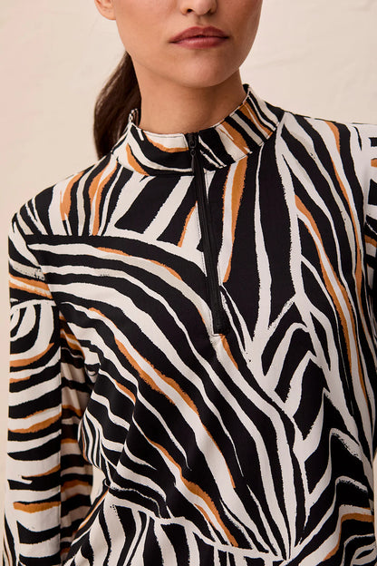 UPF 50+ High Performance Quarter-Zip Long Sleeve Pullover. Style TR1410O-3024
