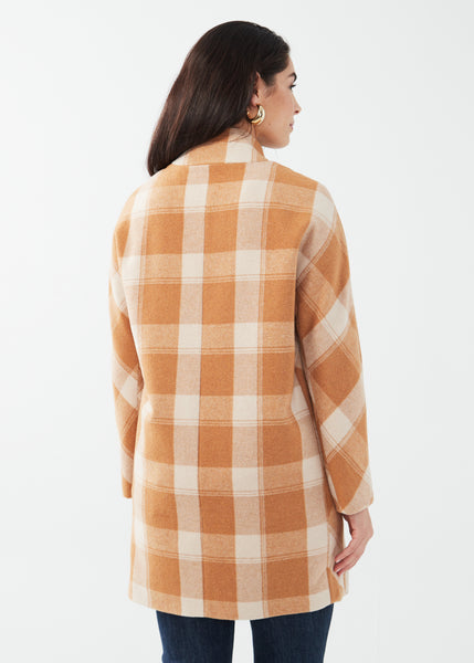 Plaid Snap Front Cocoon Shacket. REGULAR PRICE $184.95