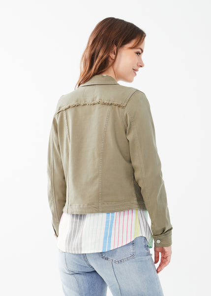 Euro Twill Cropped Jacket. Style FD1449511