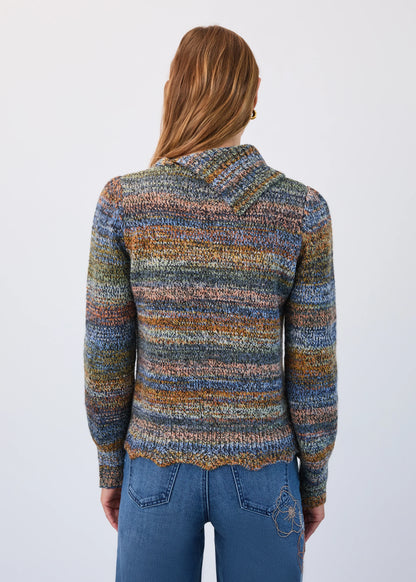 Multi Colour Scalloped Bottom Sweater. Style FD1489306