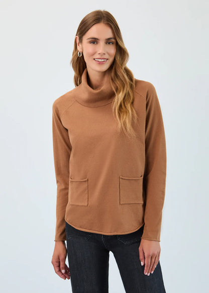 Cowl Neck Rolled Edges Top. Style FD1492212
