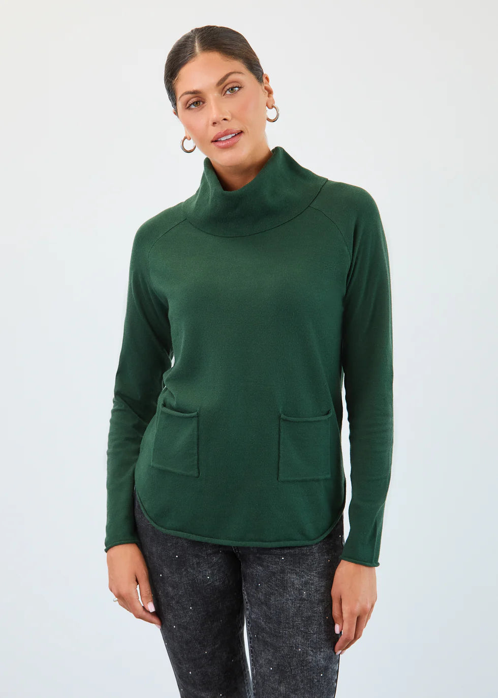 Cowl Neck Rolled Edges Top. Style FD1492212