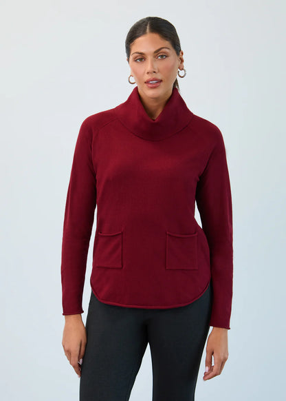 Cowl Neck Rolled Edges Top. Style FD1492212