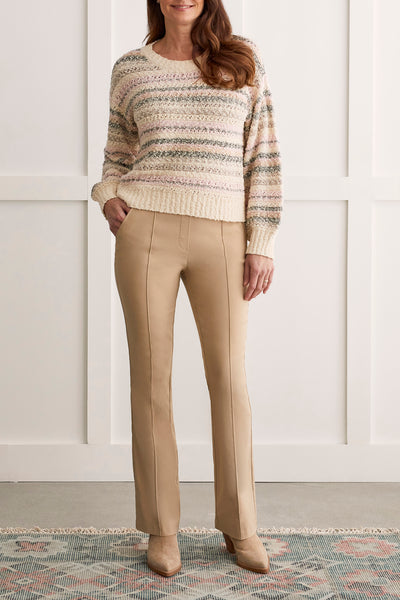 Drop Stitch Striped Knit Sweater. Style TR1501O-3805