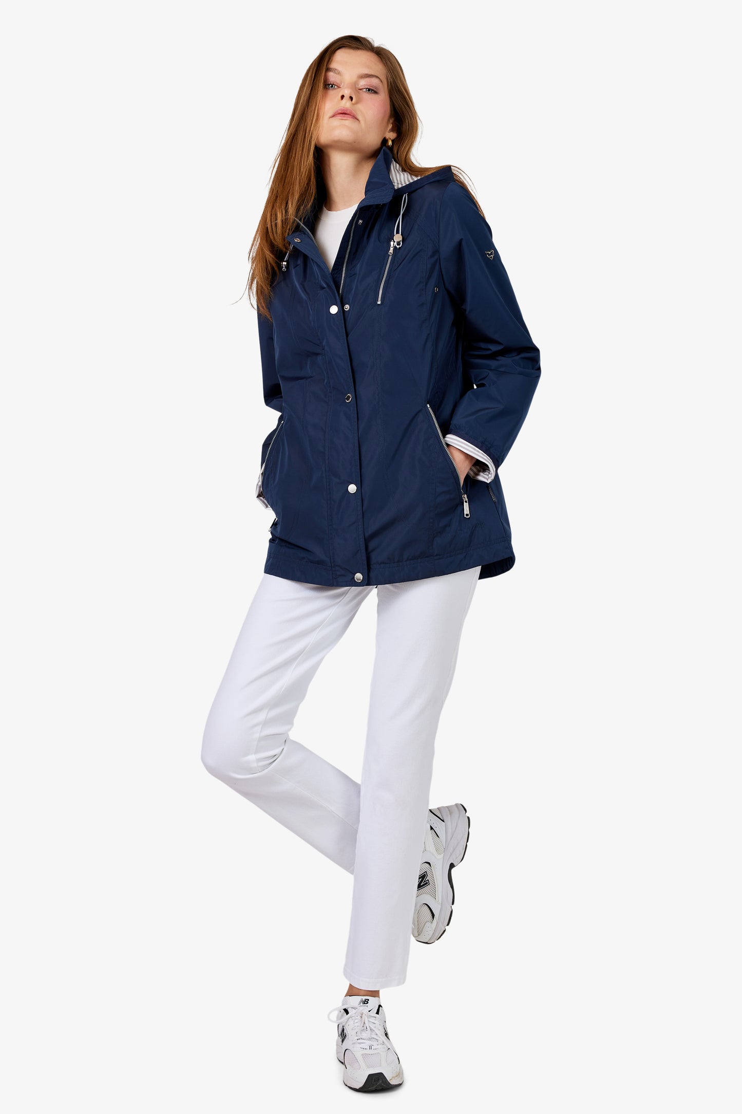 Water Repellent Striped Spring Jacket. Style FR221