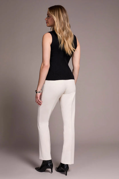 Sleeveless Mock Neck Ribbed Top. Style TR1561O-3833