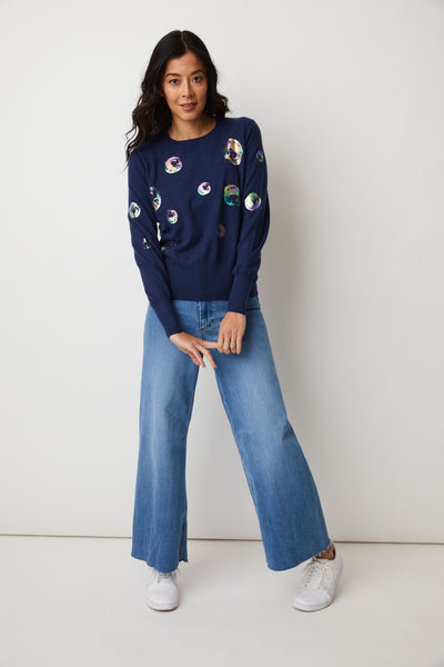 Distressed Simmer Dots Sweater. Style PH15683