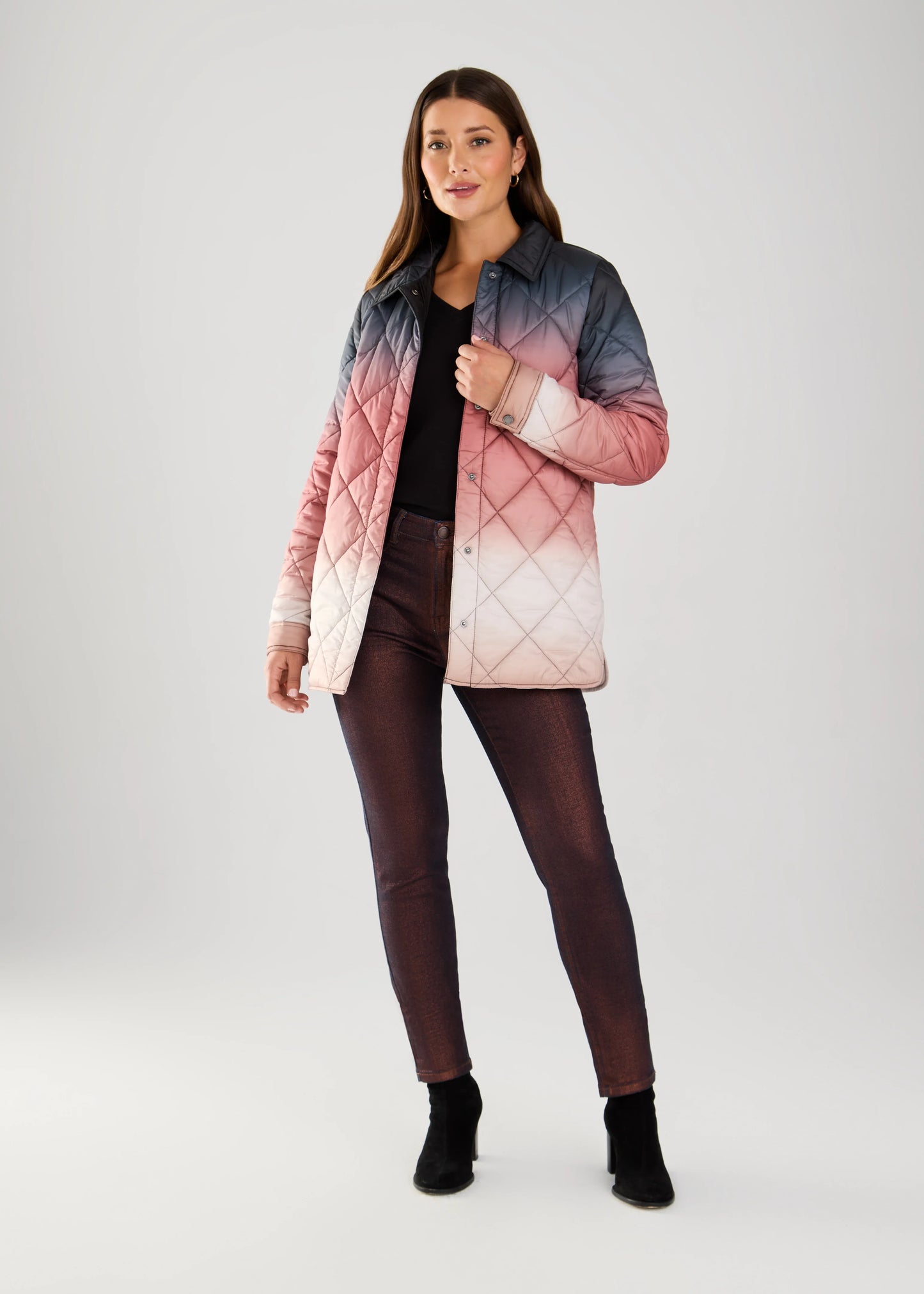 Qulited Ombre Outerwear. Style FD1608967