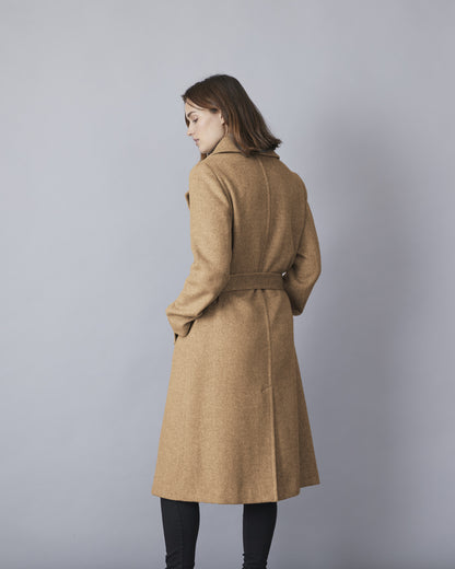 Kylie Notched Collar Wool Blend Coat. Style JUN1615